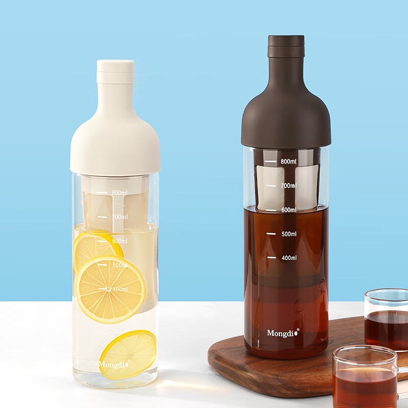 Mongdio coffee cold brew pot cold brew pot ice brew pot cold brew bottle cold quenched coffee large capacity ice drip coffee pot coffee color cold brew pot 1000ml