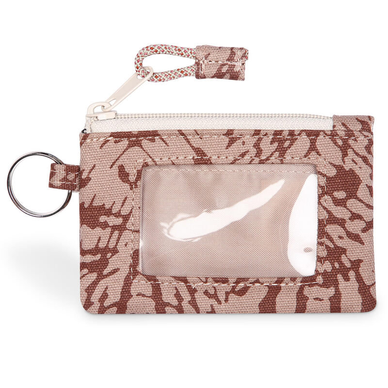 KAVU Cotton Canvas Zipper Wallet ID Window Design Multifunctional Card Holder Outdoor Sports Style Mod Moth One Size