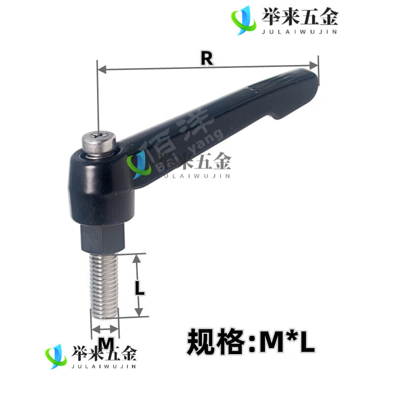 YWZR adjustable tightening handle screw L-shaped fixed handle 7-shaped rotatable locking bolt M4-M16 M5*L35