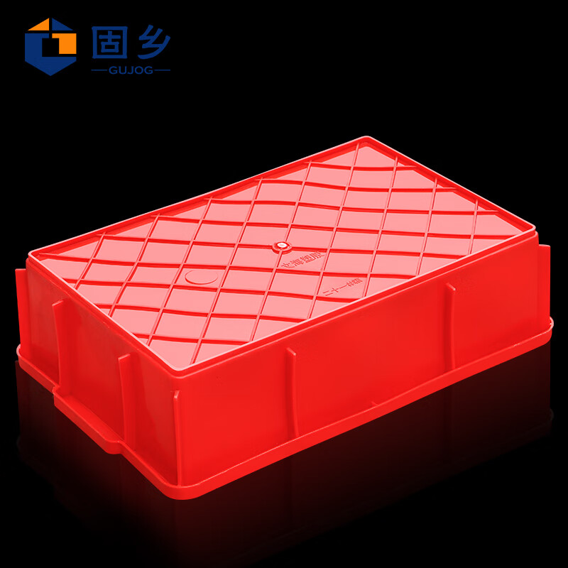 Guxiang Plastic Box Thickened Logistics Turnover Box Parts Material Box Classification Organizing Basket Storage Box Tool Box Storage Box Storage Accessories Box Plastic Basket Rectangular Box Flat Mouth Box Small Square Box Red No. 6 379*241*99mm