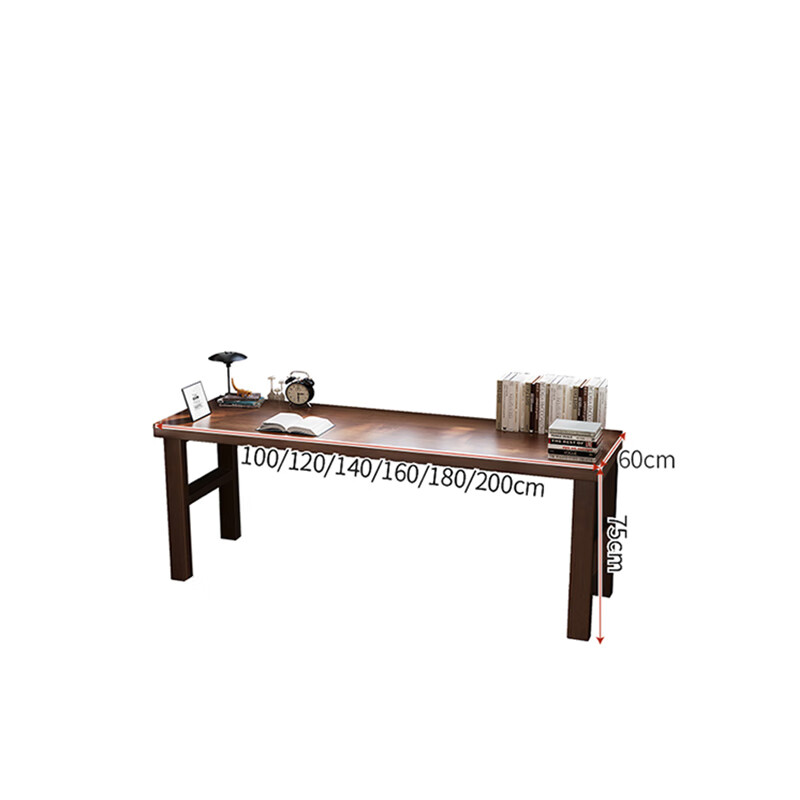 Huixun solid wood large board desk study room simple computer desk window double study table student writing desk long one-word table FAS grade rubber wood without veneer BMW gray # desk 200cm*60cm*75cm desktop thickness 4cm