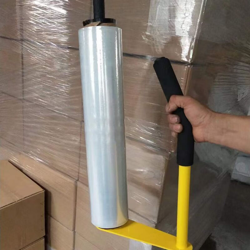 Stretch film handle thickened manual film wrapper hand-held film wrapper hand guard special stretch film tool thickened and durable type-yellow