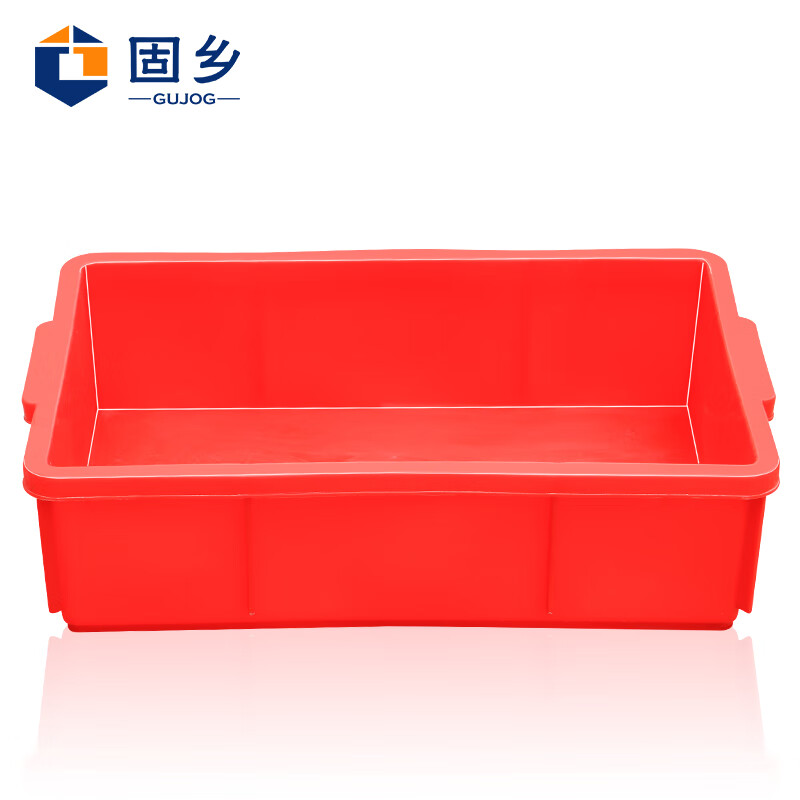 Guxiang Plastic Box Thickened Logistics Turnover Box Parts Material Box Classification Organizing Basket Storage Box Tool Box Storage Box Storage Accessories Box Plastic Basket Rectangular Box Flat Mouth Box Small Square Box Red No. 6 379*241*99mm