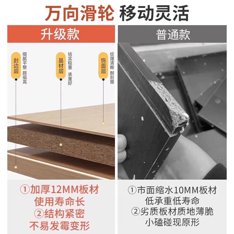 Ogeron file cabinet information cabinet office locker wooden low cabinet with lock storage cabinet storage three drawers and two compartments Nordic maple color 60*34*58cm