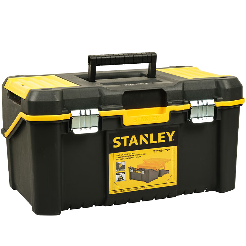 STANLEY tool box storage box hardware household parts storage box multi-functional suitcase screwdriver tool storage box 19-inch tipping folding tool box STST83397-1-23