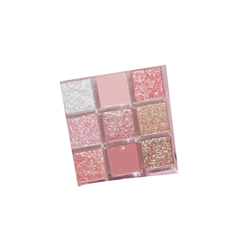 Shidanya nine-color eye shadow palette glittering pearlescent diamond fine glitter rose pink eye shadow earth color daily waterproof non-flying powder novice