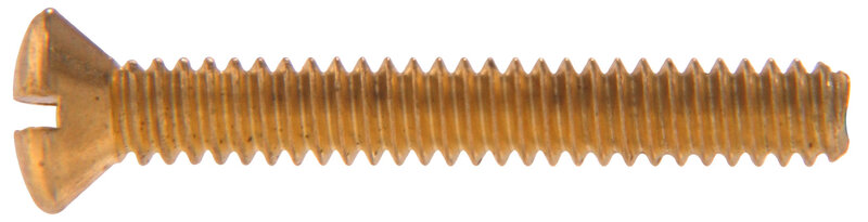 Hillman1120 Brass Oval Head Slotted Machine Screws 10-24 x 3/4 in. 24-pack