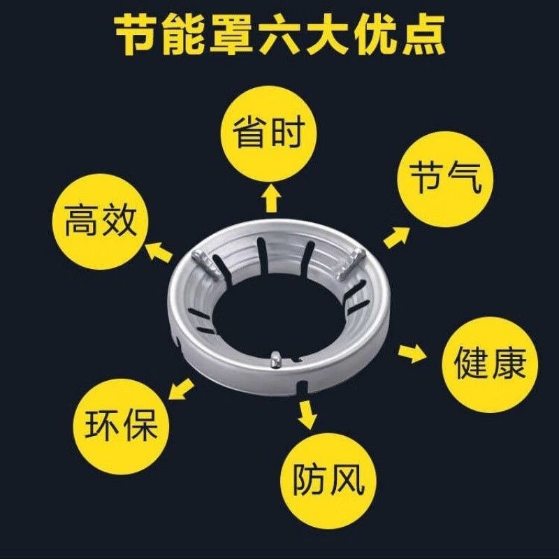 Supor Boss Universal Household Natural Gas Liquefied Gas Stove Gas Stove Fire Condensation Energy Saving Windproof Cover Saves Gas Silver Thickened - 2 pcs