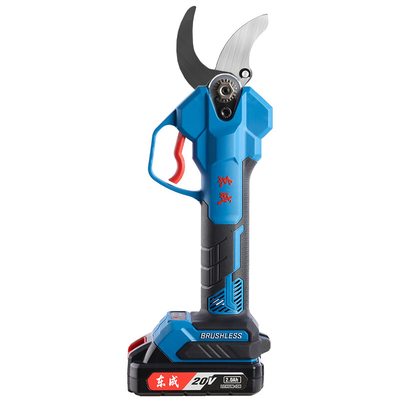 Dongcheng Electric Scissors Fruit Tree Pruning Shears Handheld Rechargeable Garden Scissors 20V Lithium Electric Scissors 3.5CM Thick Branch Shears Electric Scissors DCYD3.5 1 Battery 2.0Ah Free Accessories + Blade