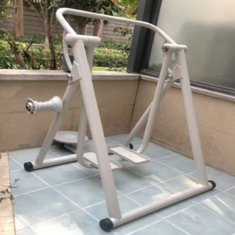 Folding indoor and outdoor walking machine, treadmill, home twisting massage fitness equipment for the elderly, light gray