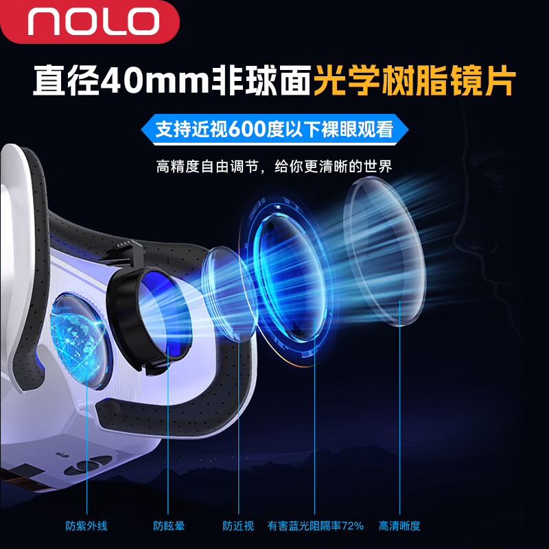 NOLO N3 VR glasses for mobile phones, high-definition movie watching, VR mobile phone box viewing, 3D panorama, smart Bluetooth connection