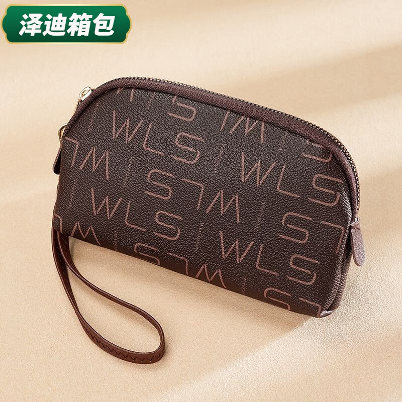 Ye Yuyunluo Valentine's Day handbag clutch bag Japanese and Korean fashion versatile casual mobile phone bag women's coin purse simple long wallet/burgundy new affordable anti-degaussing