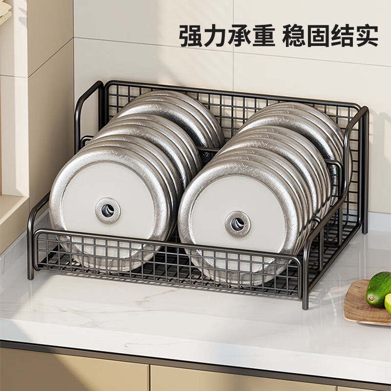 All for the kitchen spice rack countertop multifunctional household spice rack salt seasoning box jar multi-layer storage shelf elegant black two-layer large size shipped in one