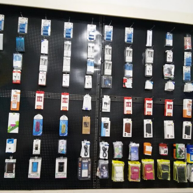 Frameless hole board shelf side panel display rack can hole board mobile phone accessories jewelry rack hardware tools white borderless delivery tie 20*50 cm free hook 5 pcs