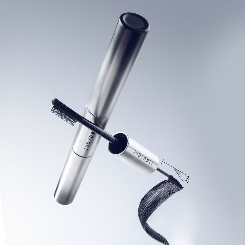Judydoll double-ended mascara for comic eyes, natural curling, slim shape, anti-sweat and waterproof New Year gift #Black