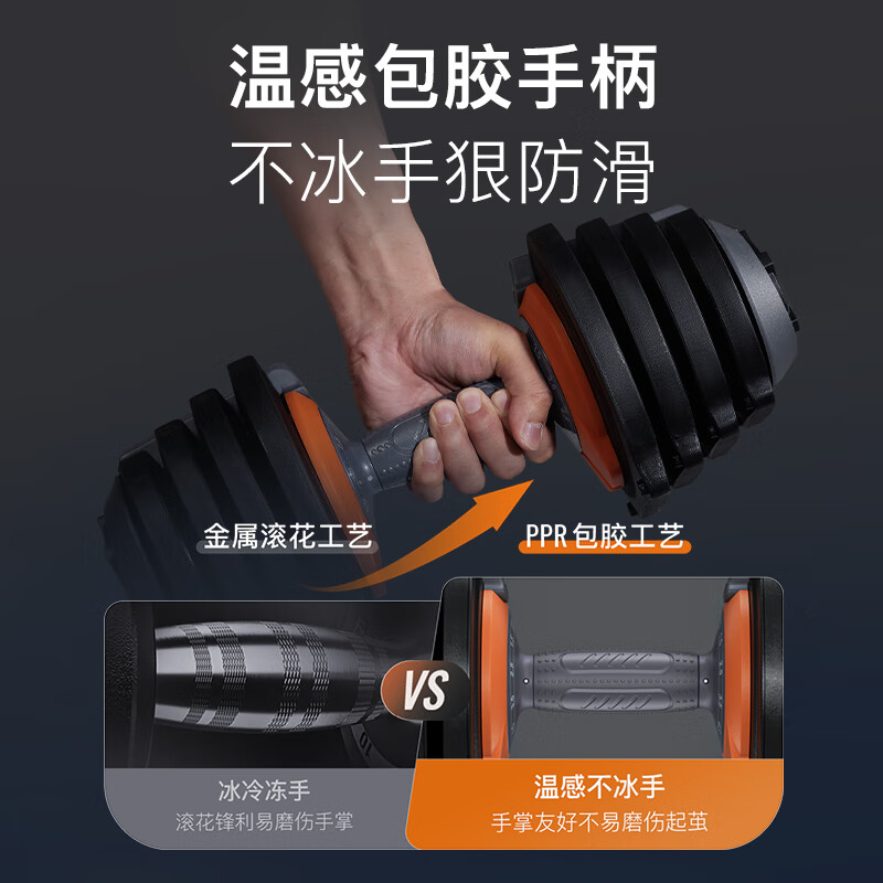 Keep quick-adjustable dumbbells with 11 adjustable weights for hard-core men to practice muscle shaping and professional fitness 12.5kg*1