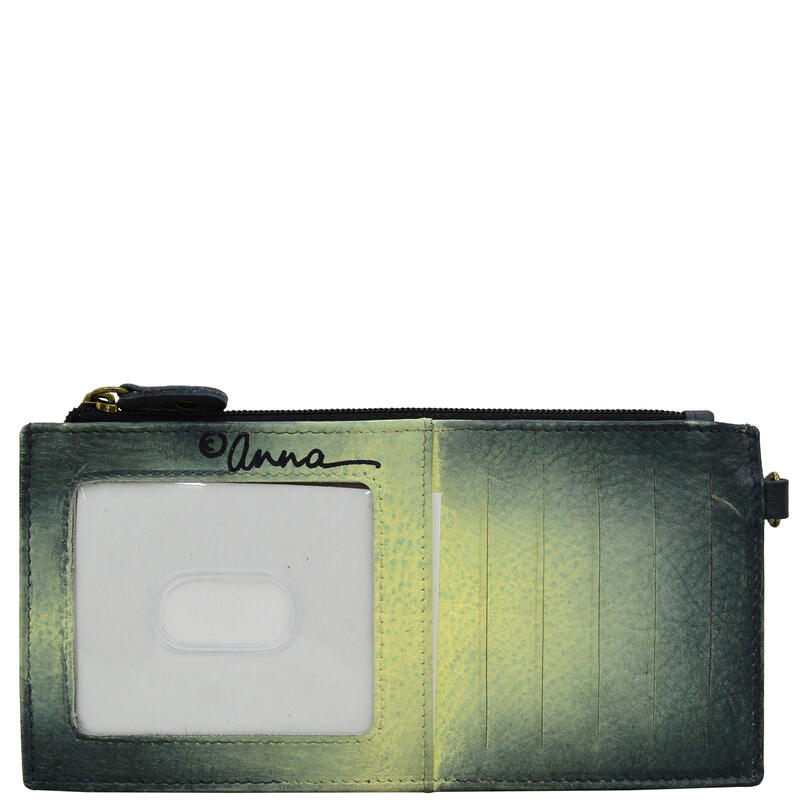 Anna by Anuschka Women's Hand-Painted Genuine Leather Storage Wallet, Succulent Dreams Succulent Dreams One Size