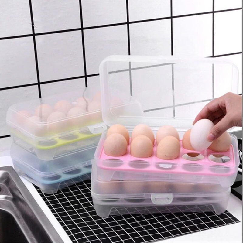 An Junsheng kitchen 60-compartment egg storage box for refrigerator egg crisper multi-layer egg box plastic egg tray egg crisper 14+1 compartment #1 piece/1 layer*