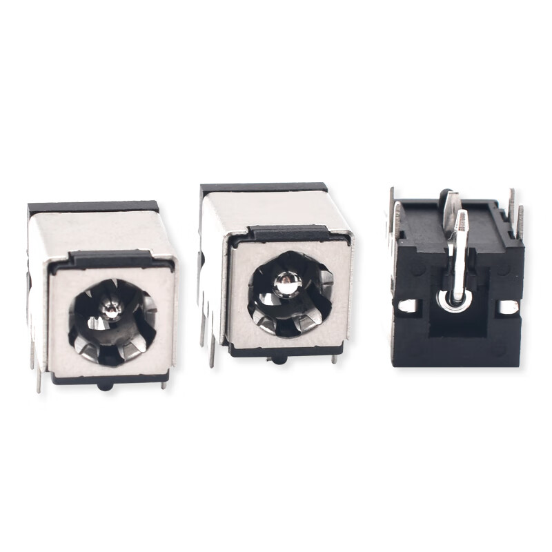 DC007B direct power socket DC power plug 5.5*2.1/2.5MM pin DC-007B iron shell silver pin 5.5*2.5 no specifications