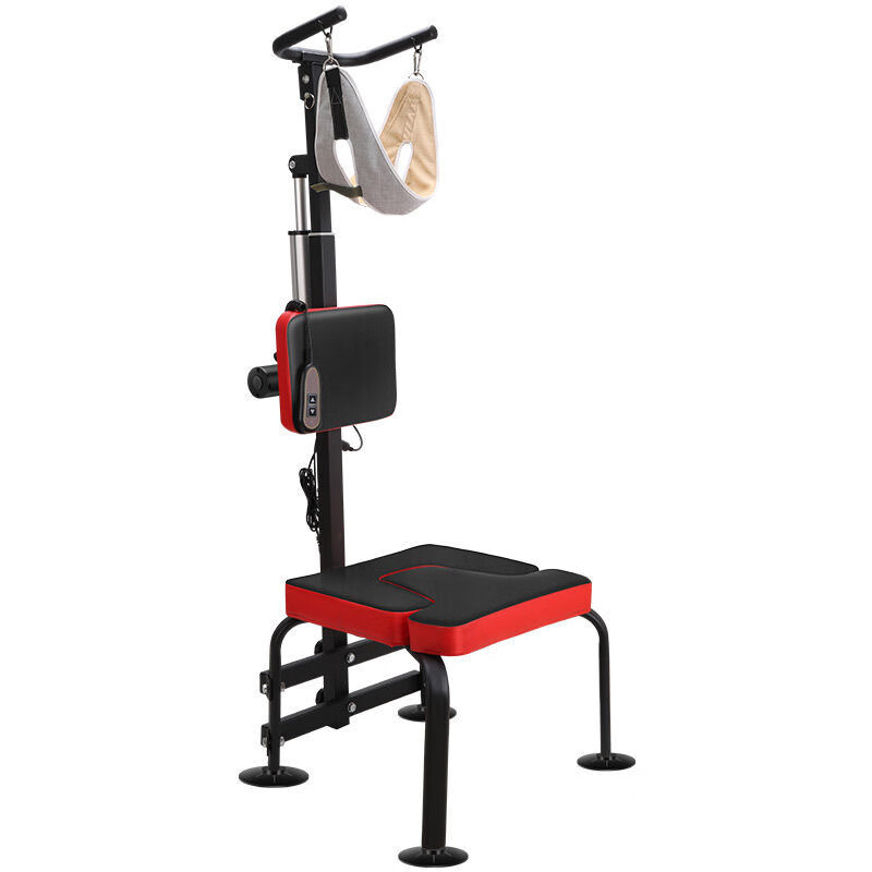 Electric cervical traction chair for chiropractic correction, home neck support, neck sling, neck lumbar resistance inversion stretching artifact, hand-cranked model, foldable/cervical spine stretching