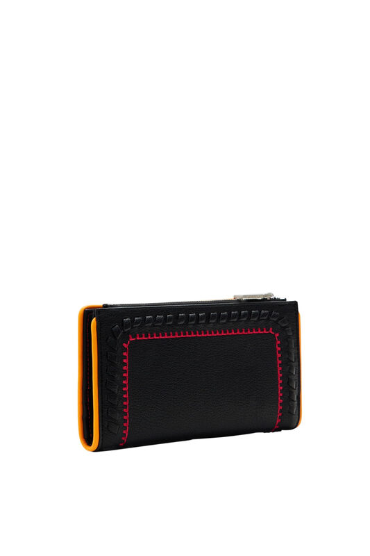 Desigual Women's Accessories PU Long Wallet, Black, Accessories PU Long Wallet Black 24SAYP25