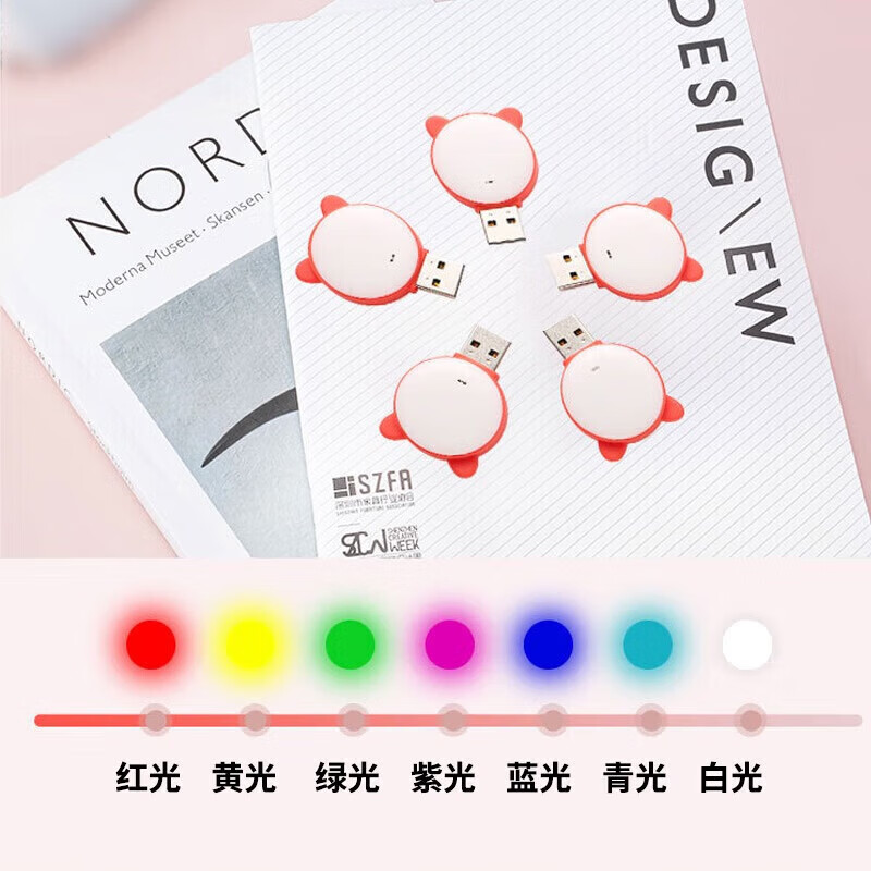 Kaichen Intelligent Voice Seven-Color Night Light Voice-controlled Lamp Small Desk Lamp Portable Atmosphere Photography LED Bedside Energy-Saving Lamp for Bedroom Dormitory USB Plug and Play Intelligent Voice-Cat Lamp 1 Pack