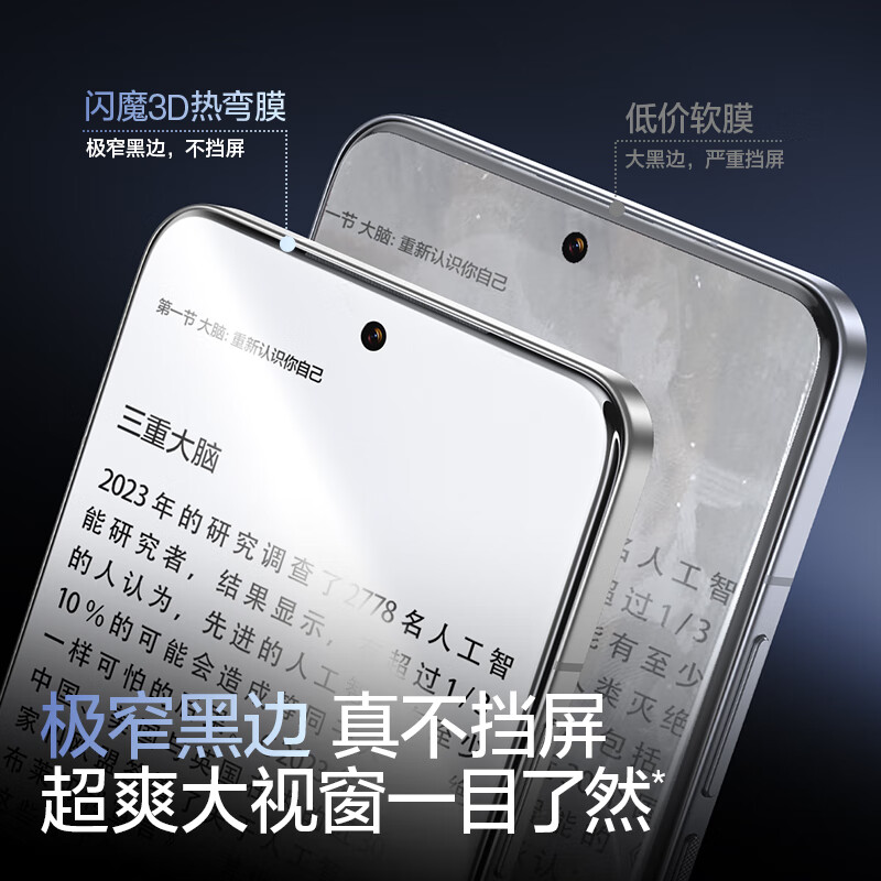 Flash Magic 3D Hot Bending Film丨Universal 15sPro suitable for Xiaomi 15Pro/Ultra tempered film Xiaomi15spro mobile phone film ultrasonic unlocking dust-free chamber protective film 1 piece pack*hot bending full adhesive film 3D full coverage*original screen smooth touch universal Xiaomi 15Pro/15Ultra
