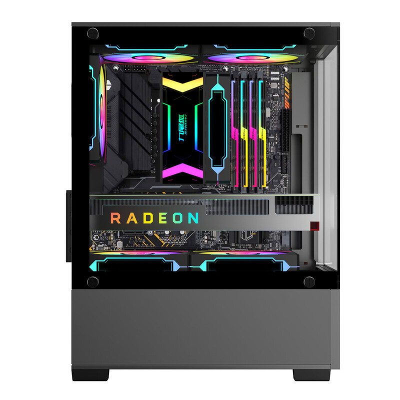 Nine-tailed fox sea view room column-free MINI computer case desktop double-sided glass side see-through/support MATX motherboard/120 water cooling T09 column-free MINI sea view room white empty box