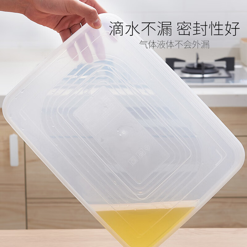 Nuoqishang frozen dumpling box food-grade special refrigerator quick-frozen storage box with one layer and one lid for household dumplings and wontons crisper PP regular style - transparent lid 210g 1 layer 1 box 1 lid