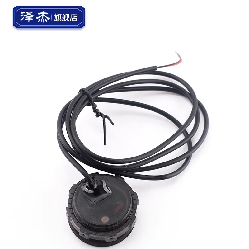 Zejie DC4-100V DC digital voltmeter LED digital display round two-wire waterproof voltmeter with reverse connection protection DC4-100V round two-wire voltmeter red light