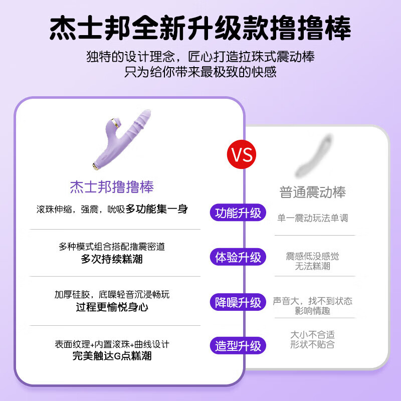 JISBOND vibrator for women, second trendy girl toy, female masturbation device, adult toy sex toy, bead stimulation, 360 roller ball up and down stimulation + large surface suction