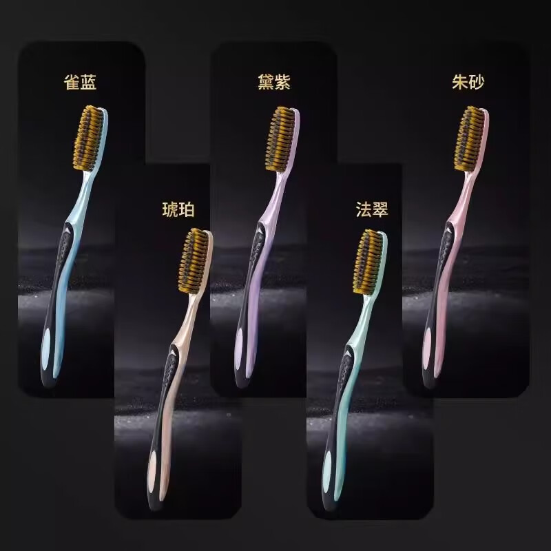 Bolang's high-quality, high-end authentic Korean imported large-head toothbrush with soft bristles for adults, family gift box, best-selling model, extended brush head with soft bristles, 5 pieces