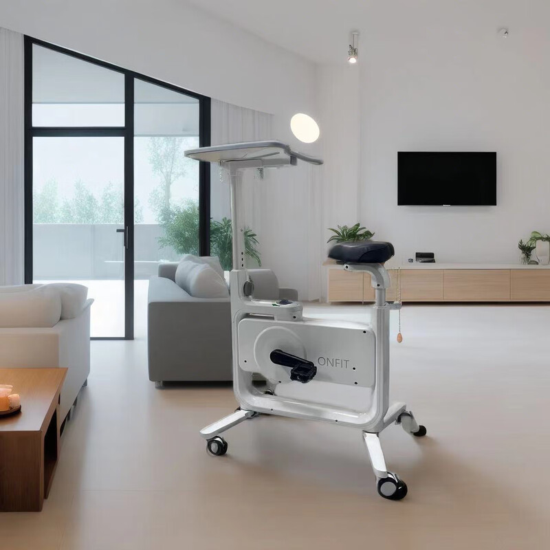 HKDA Intelligent Spinning Bike Light Commercial Magnetic Exercise Bike Sports Fitness Equipment Home Bicycle Installation-Free White Collar Noble Red