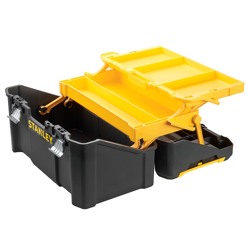 STANLEY tool box storage box hardware household parts storage box multi-functional suitcase screwdriver tool storage box 19-inch tipping folding tool box STST83397-1-23