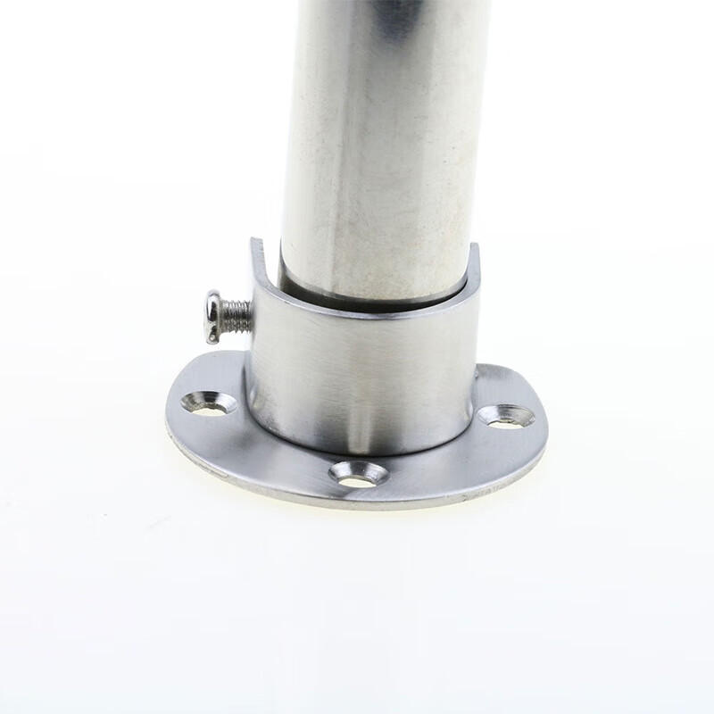 Masfor thickened stainless steel open flange seat clothes rail wardrobe clothes holder round tube seat clothes holder clothes rod seat * 1 pack 25mm (2 pcs) + 2 sets of mounting screws