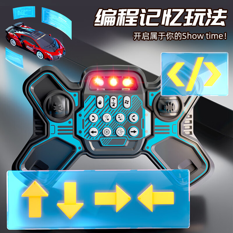 Live Stone Remote Control Car Remote Control Car Toy Boy King Kong Transformation Car Robot Children's Birthday Gift 3-6-12 Years Old Transformer Blue 50cm+Gesture+Stunt Wheel+Gift Box New Year Gift Children's Day Programming Gesture Sensing 6-14 Years Old Large Toy Car