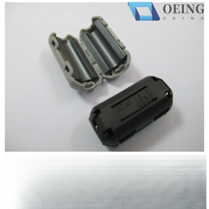 High frequency anti-interference filter magnetic ring ferrite nickel zinc core snap-on shielding magnetic ring 17300730 black 10 pieces (inner hole 7mm)