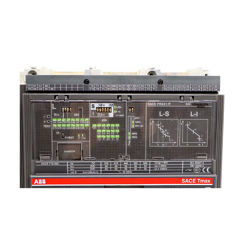ABB molded case circuit breaker T7800 1000 1250 1600 3P4P full range for sale T7 PR231/P-LSI 800A H 70KA x 3P x manual type