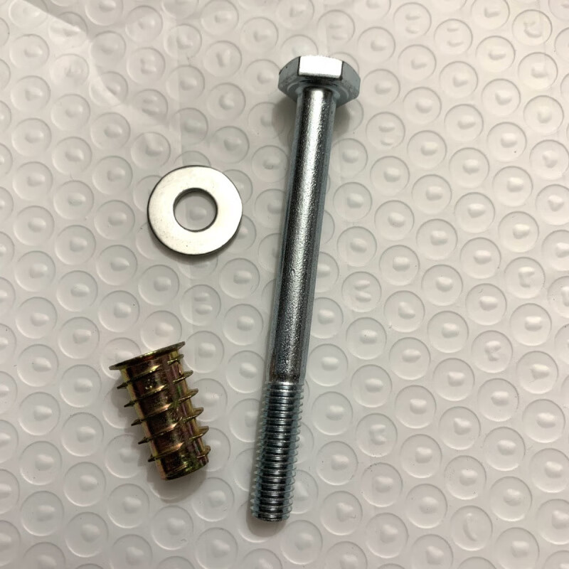 Ye Yu dining table leg screw nut fixing bolt household dining table screw nut set gasket outer six 2 sets 8 mm thick 6 cm long