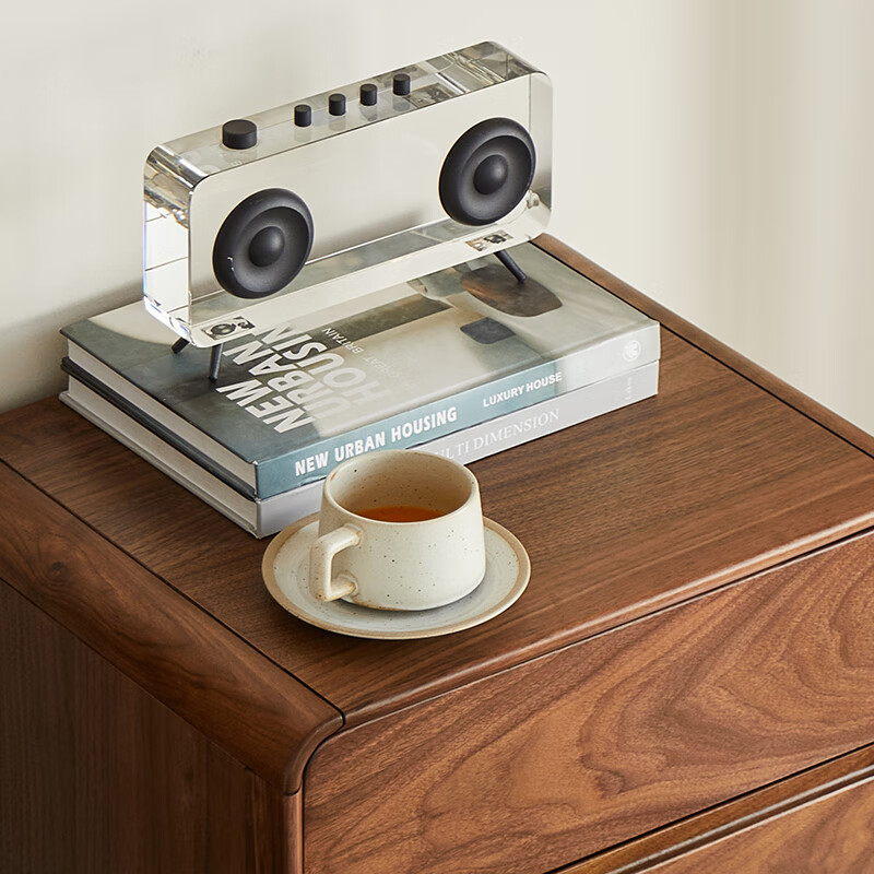 Zhidian North American black walnut bedside table bedroom solid wood bedside storage cabinet storage cabinet household simple storage cabinet bedside table e-commerce model