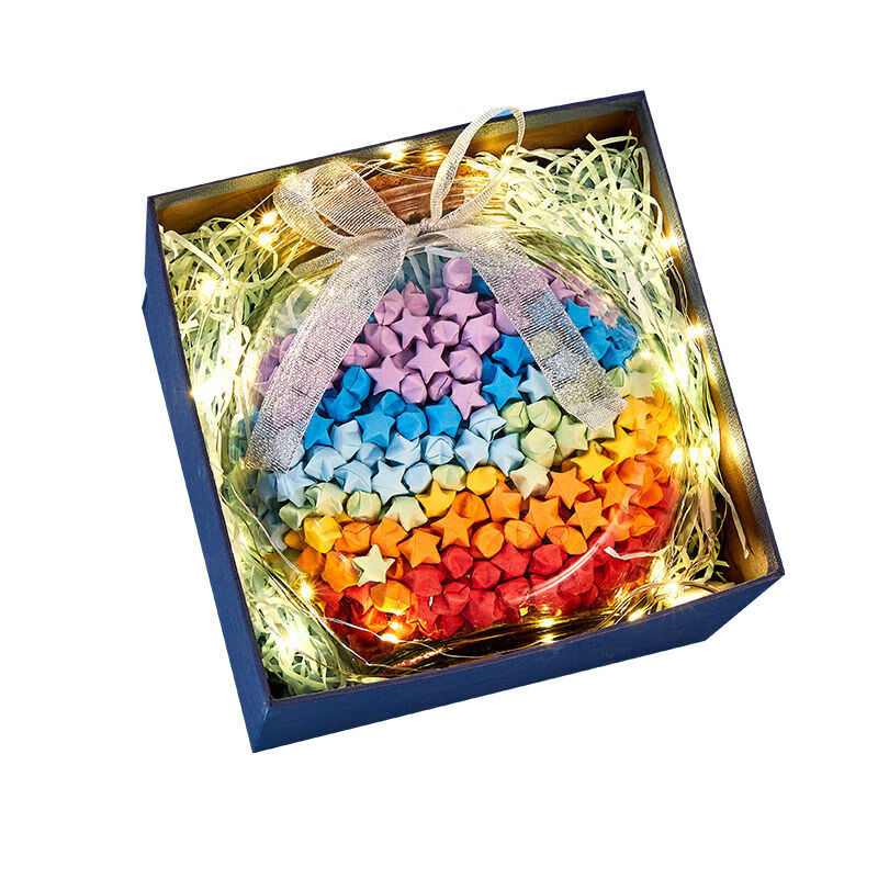 LZJV Lucky Star Bottle Shell Glass Jar Cork Wishing Bottle Star Finished Drift Bottle Creative Teacher's Day Gift Collection Send Light Medium Bottle Empty Bottle