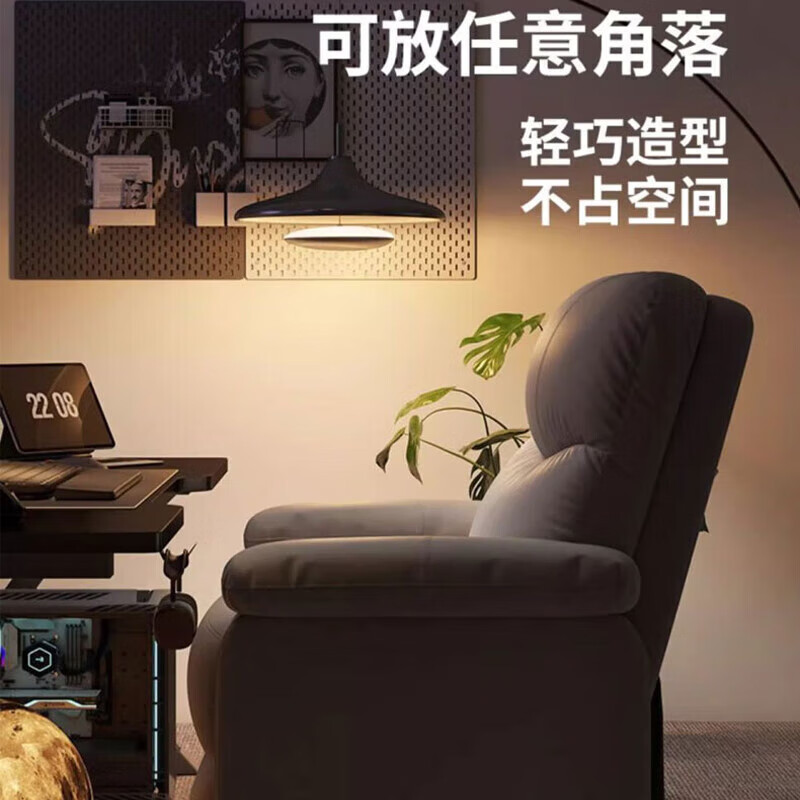 Qin Xiao single sofa chair home e-sports sofa Internet bar sofa chair space sofa cabin multi-functional first-class computer chair dark gray cat scratching skin-360 rotation-flash sale model