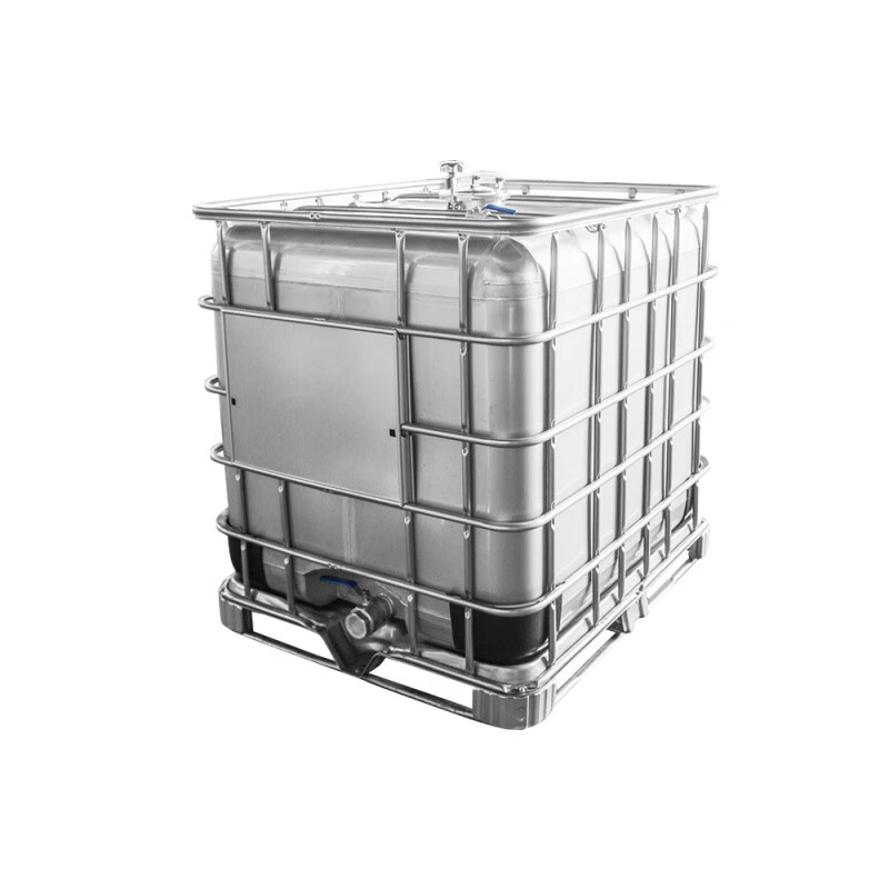 No free shipping 304 stainless steel ton barrel 1000 liter explosion-proof ton barrel square one ton 316 stainless steel food grade oil barrel new 1000L ton barrel standard model (white)