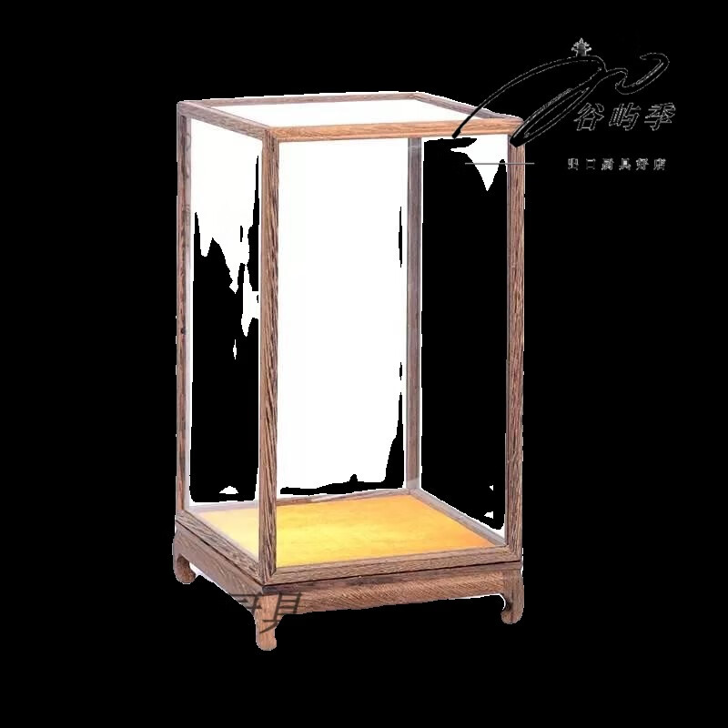 Miaopule Moutai liquor box display protection ornaments liquor rack transparent packaging gift box single solid wood base customized main picture shipped in 57 days