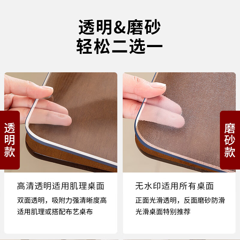 MUJI customized pvc table mat transparent tablecloth waterproof and oil-proof table protection mat soft glass crystal plate please consult customer service