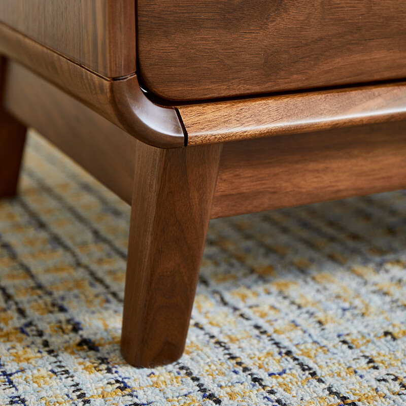 Zhidian North American black walnut bedside table bedroom solid wood bedside storage cabinet storage cabinet household simple storage cabinet bedside table e-commerce model