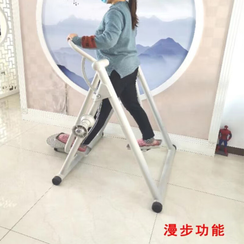 Folding indoor and outdoor walking machine, treadmill, home twisting massage fitness equipment for the elderly, light gray