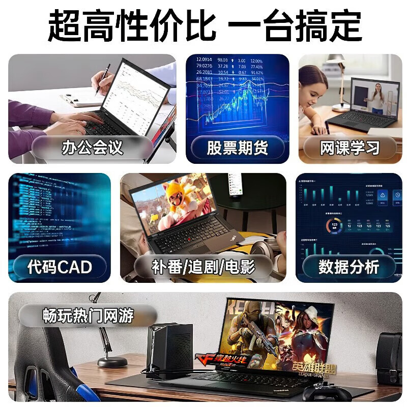 Lenovo Thinkpad (independent graphics) T480T490T14s thin and light portable business office game notebook 90% new second-hand laptop T490 i7-8 16+512G high-power business 95 new