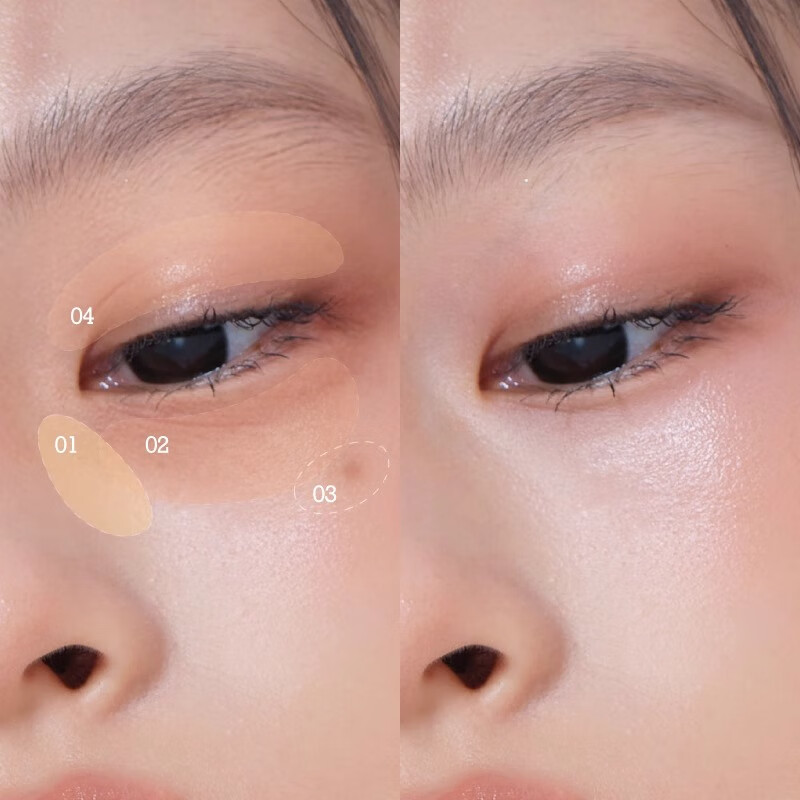 I-WAWA Beijing Warehouse Delivery Eva Concealer Palette Four Colors Brightening Highlights and Repairing Covering Color Spots, Acne Marks, Tear Troughs and Dark Circles iwawa Four Color Concealer Palette*1