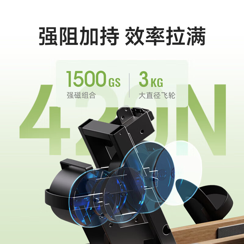 MOKFITNESS Official Direct Sales MOK-K10 Magnetic Resistance Silent Rowing Machine Home Intelligent Folding Rowing Machine K10ES Lingjing Black Flagship Edition